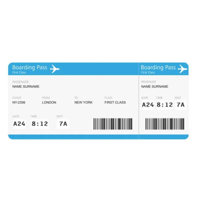 Plane ticket